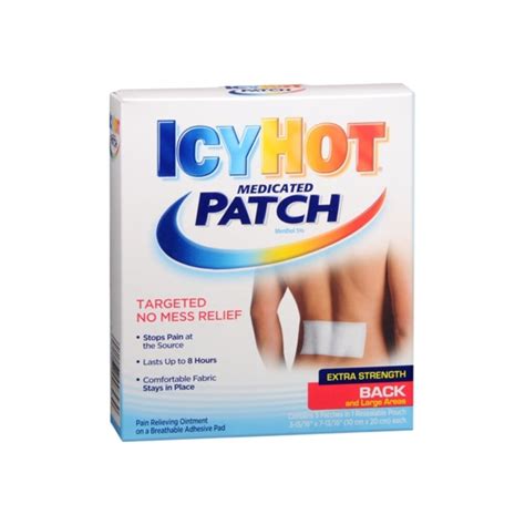 Icy Hot Medicated Patches Extra Strength Large Back Each Valpacks