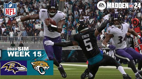 Madden 24 Baltimore Ravens Vs Jacksonville Jaguars Week 15 Full