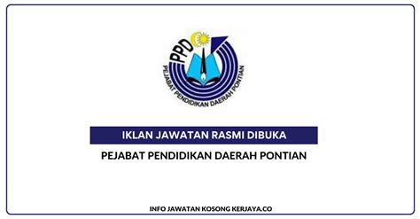 Permohonan Jawatan Kosong Pejabat Pendidikan Daerah Pontian • Portal