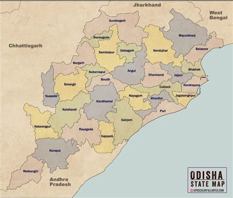 Download Odisha Map 5 Ultra Hd Map Upsc Colorfull Notes