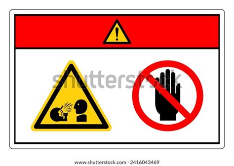 Danger Rotating Wheels Do Not Touch Stock Vector Royalty Free