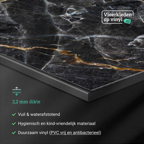 Inductie Beschermer Dark And Gold Marble Vloerkledenopvinyl Nl