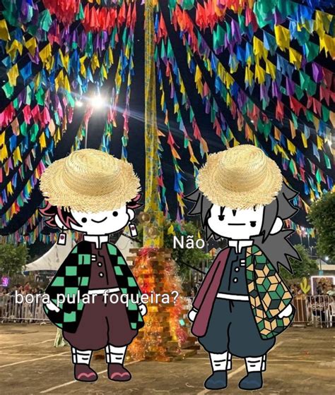 Anime Festa Junina - Tanjiro e tomioka na festa junina | Quadrilha junina desenho, Anime ...