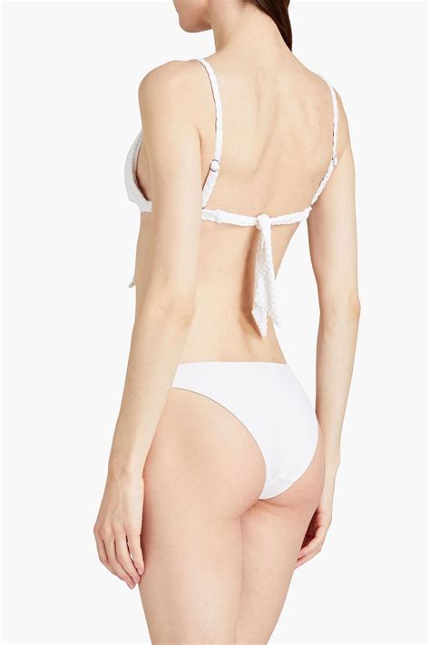 SEAFOLLY Riviera stretch piqué triangle bikini top THE OUTNET