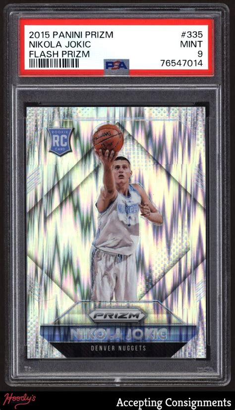 2015 16 Panini Prizm Prizms Flash 335 Nikola Jokic RC Rookie PSA 9