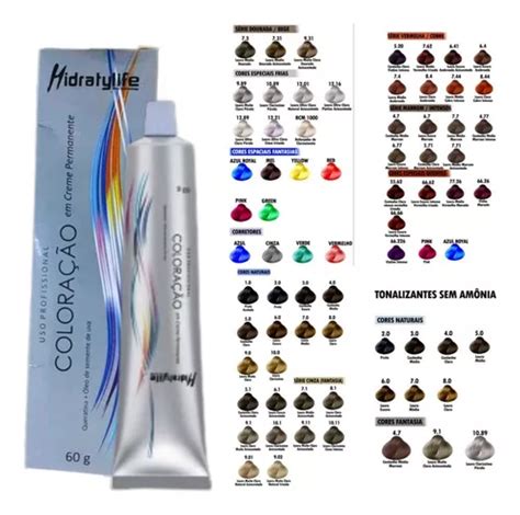 Nome De Tinta De Cabelo - Coloração Profissional 60g - Todas As Cores Tinta De Cabelo ...