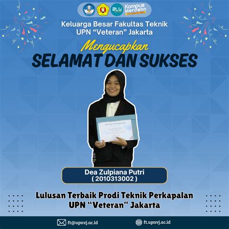 Selamat Dan Sukses Kepada Dea Zulpiana Putri Sebagai Lulusan Terbaik