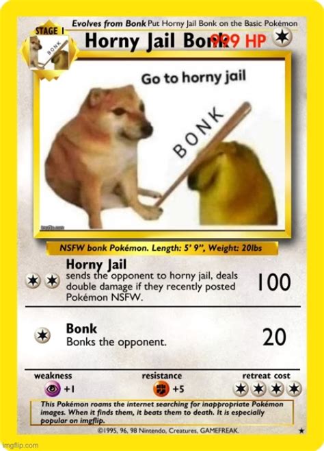 Horny Jail Bonk Pokémon Card Imgflip
