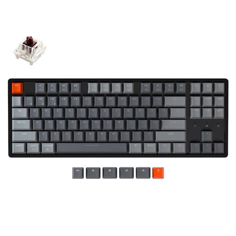 Keychron K Aluminum Hot Swappable Tkl Gateron Optical Brown