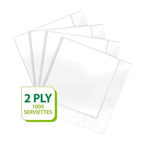 Twinsaver 2 Ply Paper Serviettes 1000 Per Box 0425
