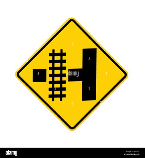 Railway Crossing Ahead Sign Cut Out Stock Images And Pictures Alamy