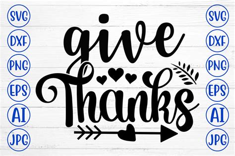 Give Thanks Svg Cut File So Fontsy