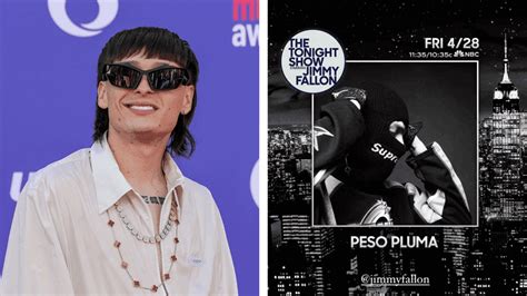 Peso Pluma Se Presentará Con Jimmy Fallon En “the Tonight Show” ¿cuándo Y Cómo Verlo Hombres