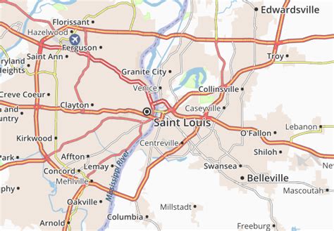 MICHELIN East Saint Louis map - ViaMichelin