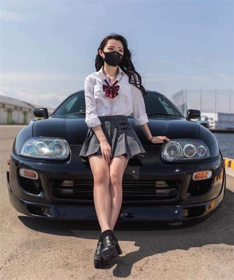 Toyota Supra With Hot Chick