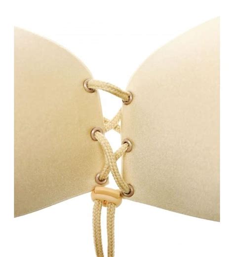 Women S Backless Push Up Strapless Bra With Drawstring Reusable Self Adhesive Bras Nude Set