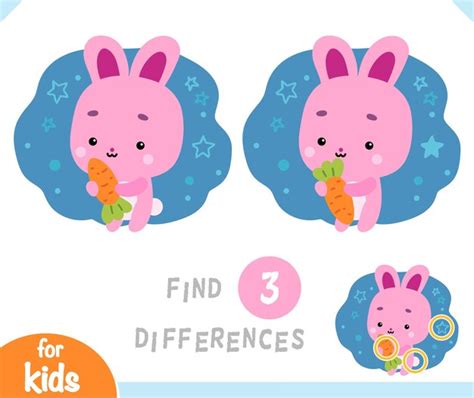 Игра для детей найди отличия | Премиум векторы