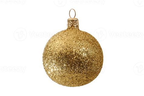 Gold Christmas Ball Decor Isolated On A Transparent Background 15329167 PNG