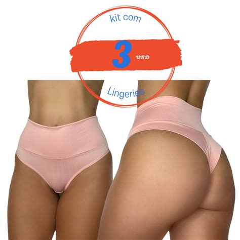 Calcinha Feminina Kit Lingerie 3 Und Calcinha Fio Duplo Shopee Brasil