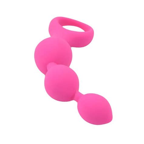 Loving Joy Pink Triple Ripple Anal Beads Anal Sex Toys Loving Joy
