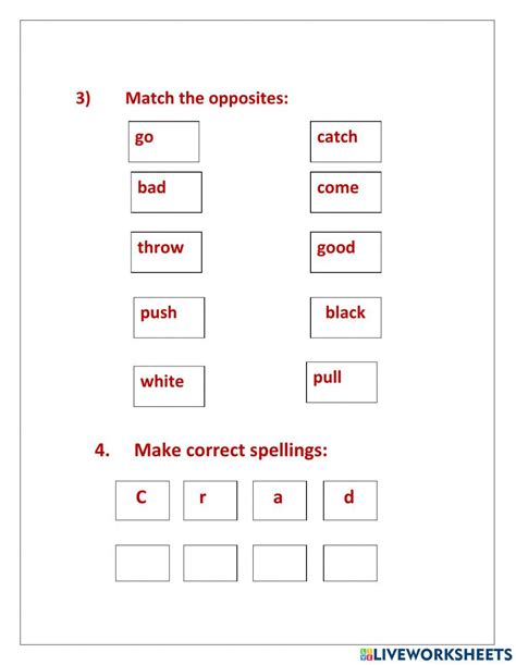 Worksheet of english interactive worksheet | Live Worksheets