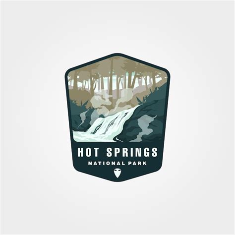 Premium Vector Hot Springs National Park Logo Vector Patch