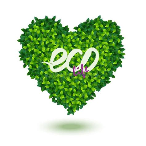 green heart symbol stock illustration illustration  ecology