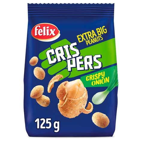 Felix Crispers Orzeszki ziemne smażone w skorupce o smaku cebulowym 125