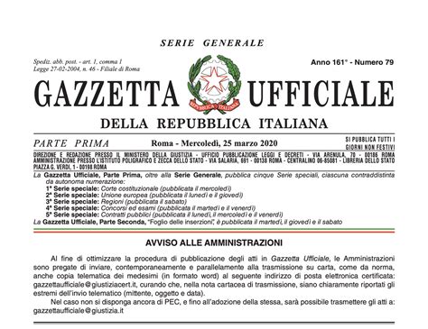 Decreto Legge Marzo Misure Urgenti Per Fronteggiare L Emergenza