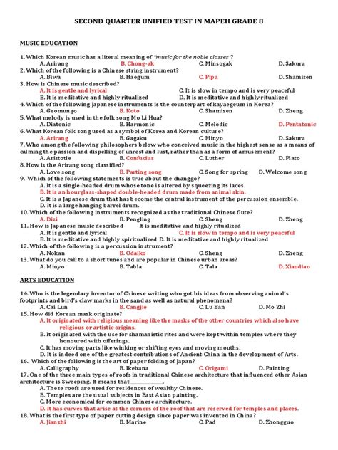 Second Quarter Periodical Test In Mapeh 8 Pregnancy Entertainment