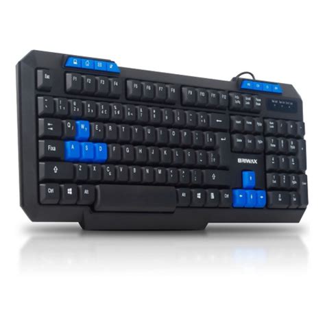 Teclado Gamer Multim Dia Usb Preto Notebook Pc Abnt Briwax Ba No