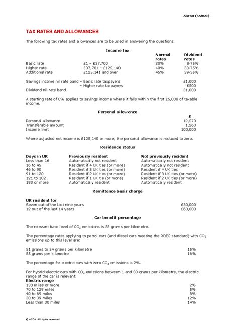 ATX UK J25-M26 Tax tables FA2024 - SUPPLEMENTARY INSTRUCTIONS You