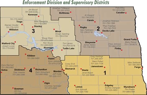 North Dakota District Map