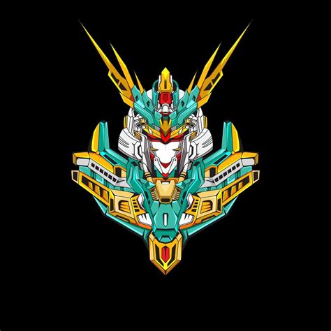 Gundam Robotic Mascot Logo Vector Logo Vector 5368400 Vector Art At