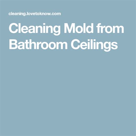 Cleaning Mold From Bathroom Ceilings Bathroom Ceilings Get Rid Of Mold