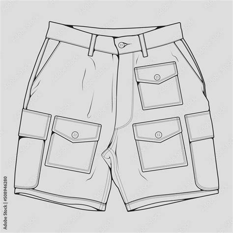 Short Pants Outline Drawing Vector Short Pants In A Sketch Style