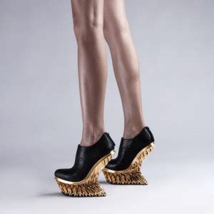 Francis Bitonti D Prints Gold Plated Shoes For United Nude