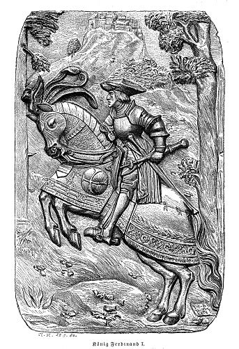 king ferdinand  stock illustration  image  engraved
