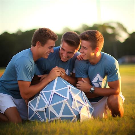 Premium Photo Origami Of Hot Gay Jocks In Love Sharing A Kiss