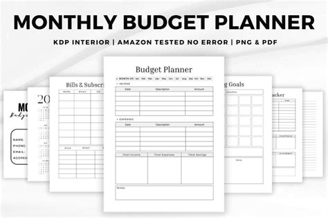 Monthly Budget Planner Interior Graphic by LunArt · Creative Fabrica