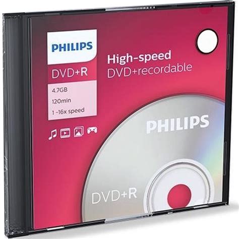 Комплект от 10 Philips DVD-R дискове, 4,7 GB, 16X, SLIM - eMAG.bg
