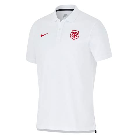 Nike Stade Toulousain Polo Shirt 2024 2025 Adults Whtred