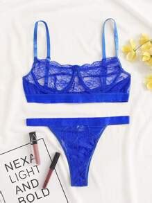 Floral Lace Lingerie Set Shein Usa