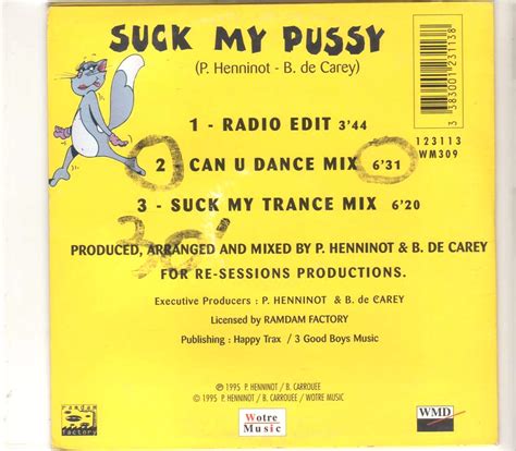 Pussy Suck My Pussy CDS Eurodance 90 CD Shop