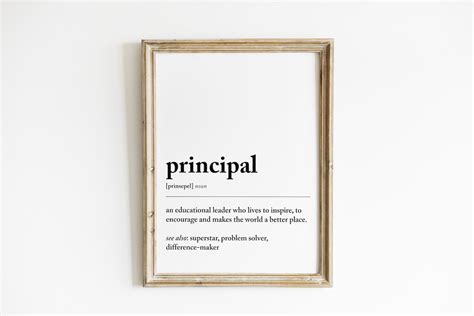 Principal Definition Print: School Principal Gift (digital Download) - Etsy