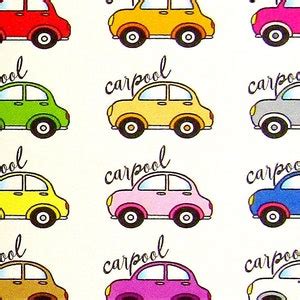 Carpool Planner Stickers, Car Pool, Drop Off, Pick Up, Kids, School ...