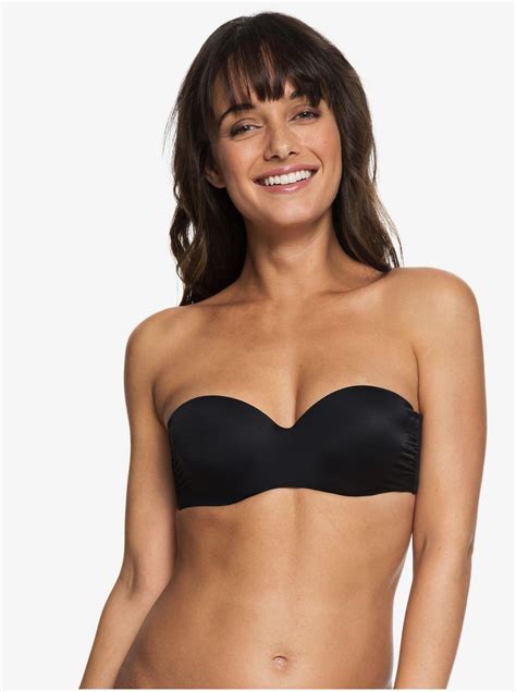 Beach Basic Underwired Bandeau Bikini Top For Women Erjx Roxy