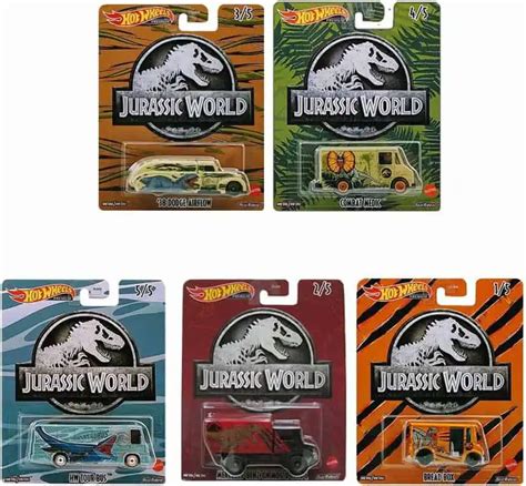 Hot Wheels Pop Culture Jurassic World Set Completo Miniaturas