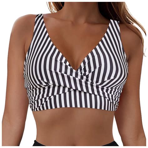Siilsaa Swim Top Women S Push Up Sexy Adjustable Twist Ruced Front Bikini Swimsuit Top Only