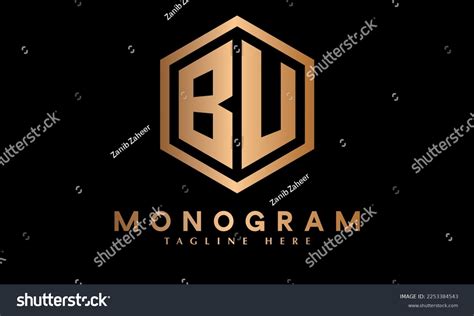 Alphabet Bu Ub Abstract Monogram Vector Stock Vector Royalty Free